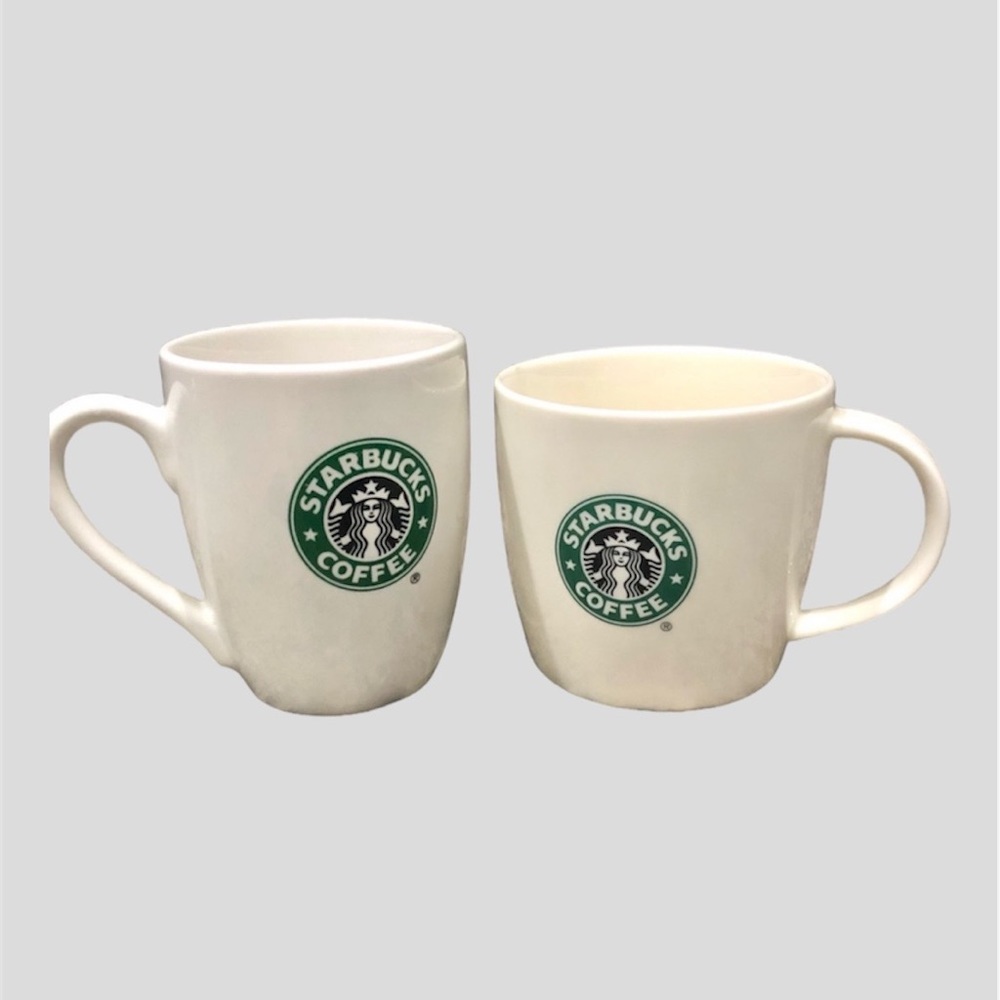 Set of 2 Starbucks Logo Ceramic Mugs, Matching Mugs